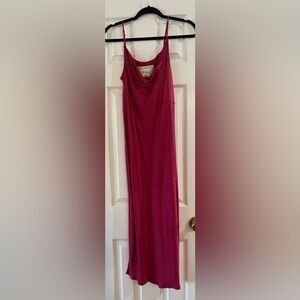 Anthropologie Vibrant pink maxi dress size medium